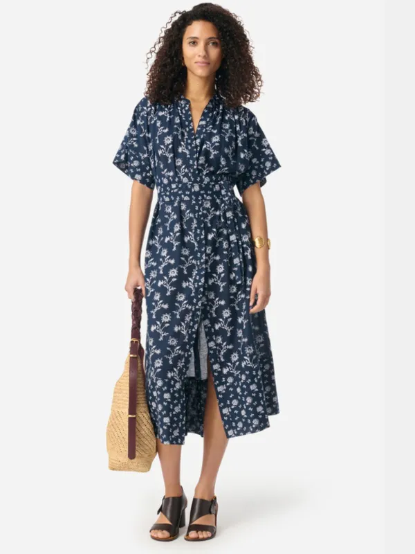 Giao Print Dress - Navy & White made by Vanessa Bruno