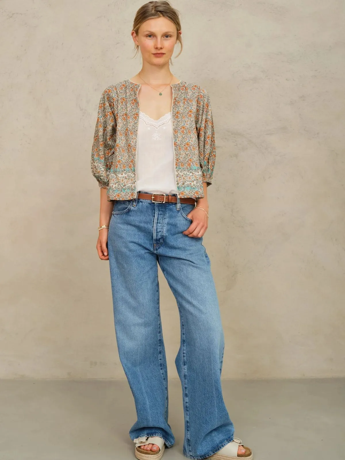 Jaci Print Jacket - Green sold by iris product image thumbnail 2