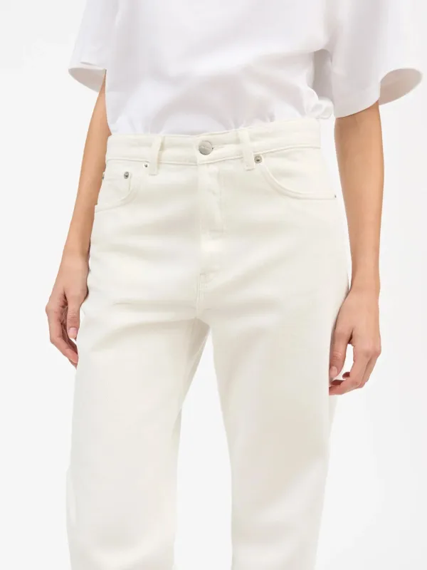 Sharon Straight Jeans- Off White made by Skall Studio