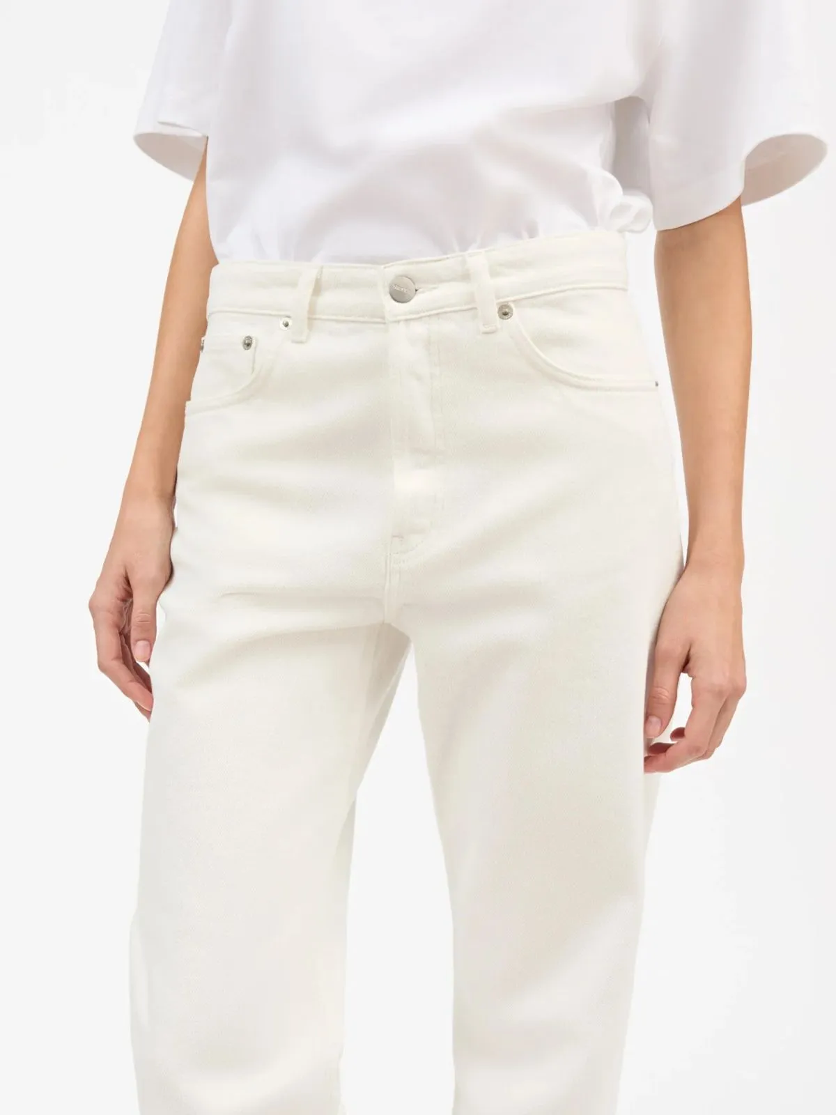 Sharon Straight Jeans- Off White sold by iris