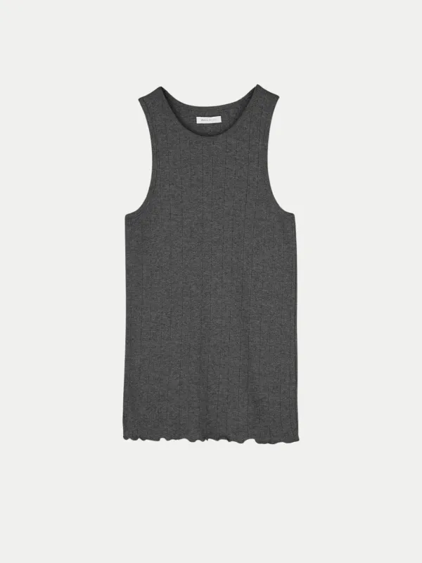 Edie Tank Top - Dark Grey Melange made by Skall Studio