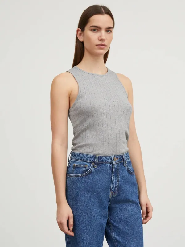 Edie Tank Top - Grey Melange made by Skall Studio