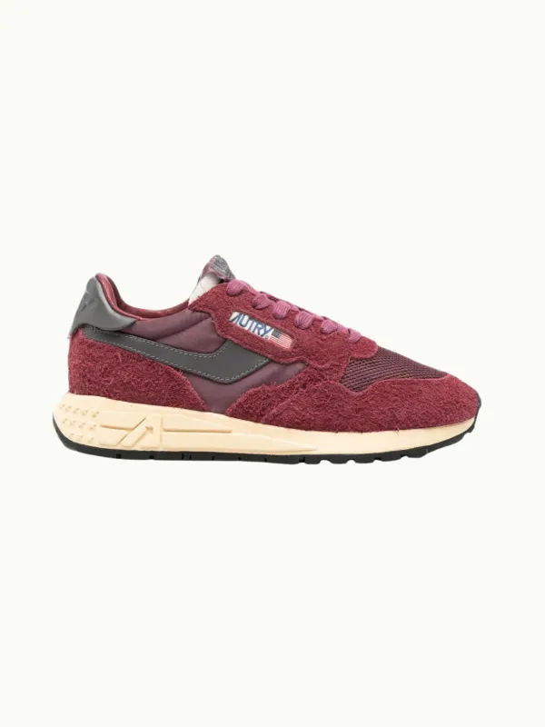 Reelwind Sneakers Suede/ Net - Burgundy made by Autry