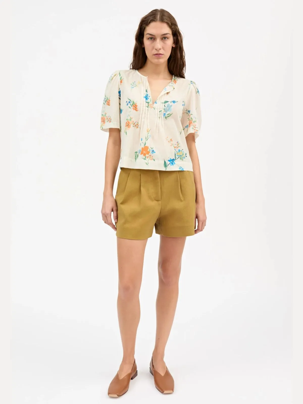 Fiore Flower Frint Blouse - Ecru sold by iris product image thumbnail 5