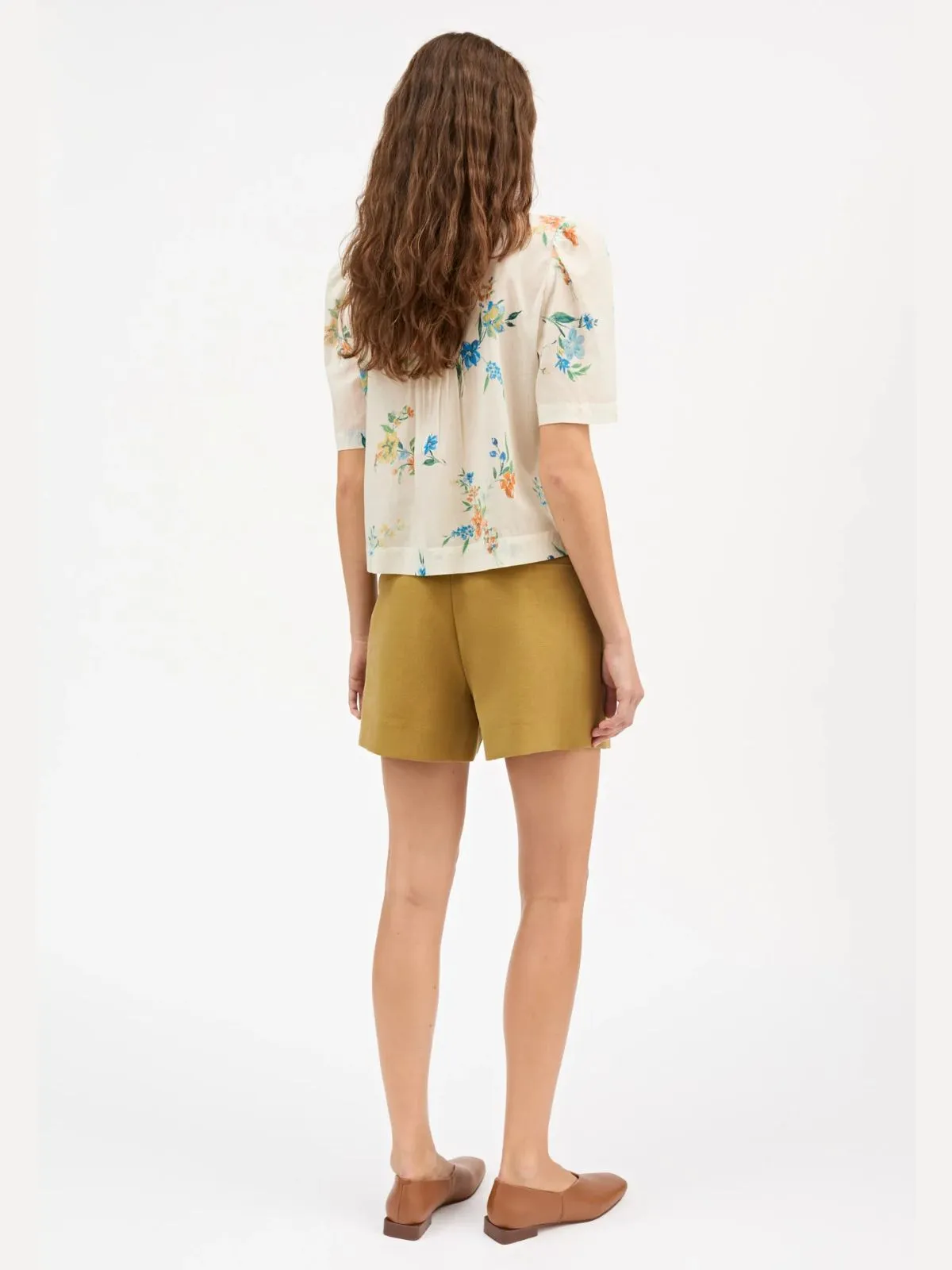 Fiore Flower Frint Blouse - Ecru sold by iris product image thumbnail 4