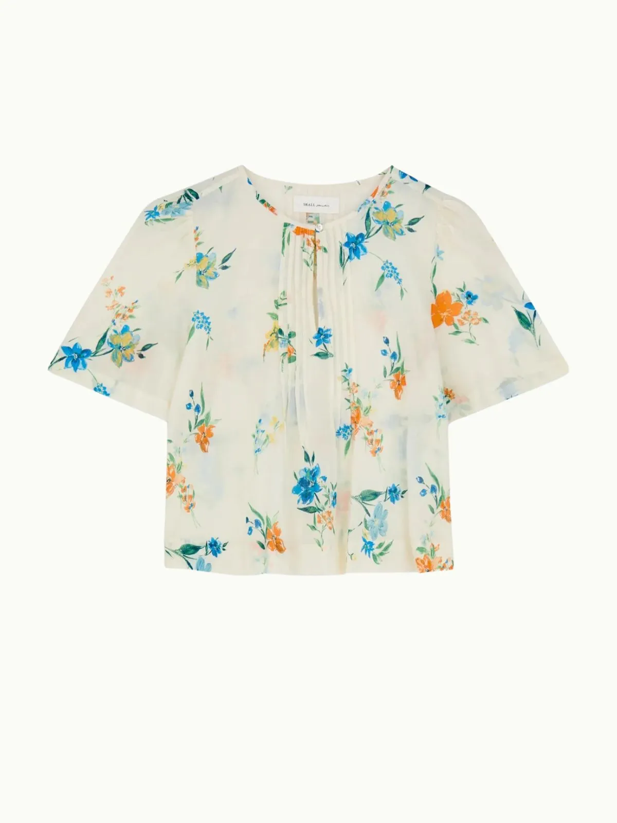Fiore Flower Frint Blouse - Ecru sold by iris product image thumbnail 2