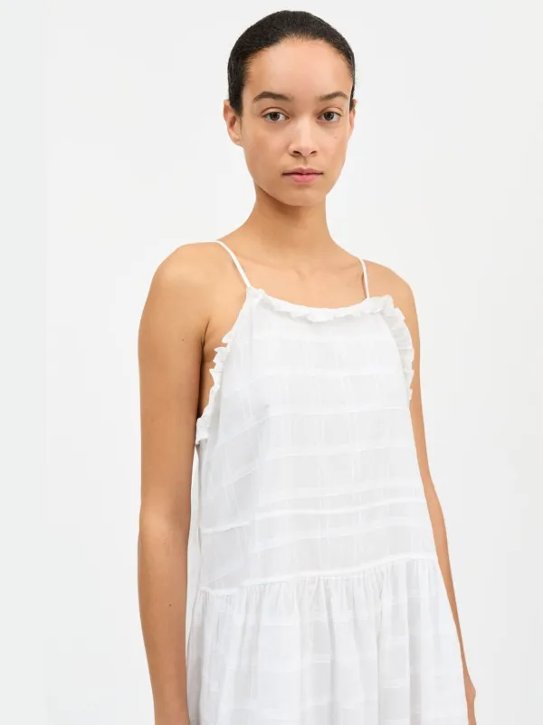 Fiore Frill strap Dress - White made by Skall Studio