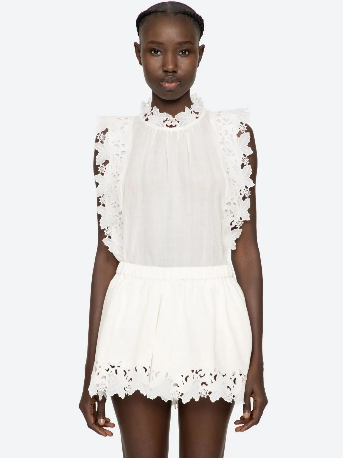 Eleannora Embroidered Top - White sold by iris product image thumbnail 4