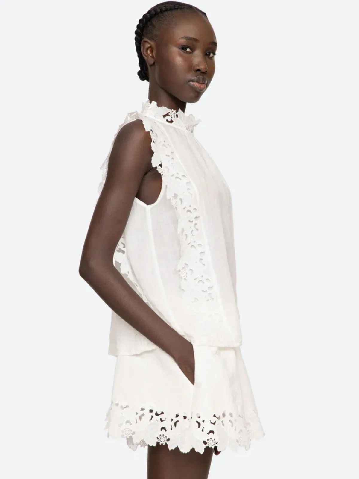 Eleannora Embroidered Top - White sold by iris product image thumbnail 5