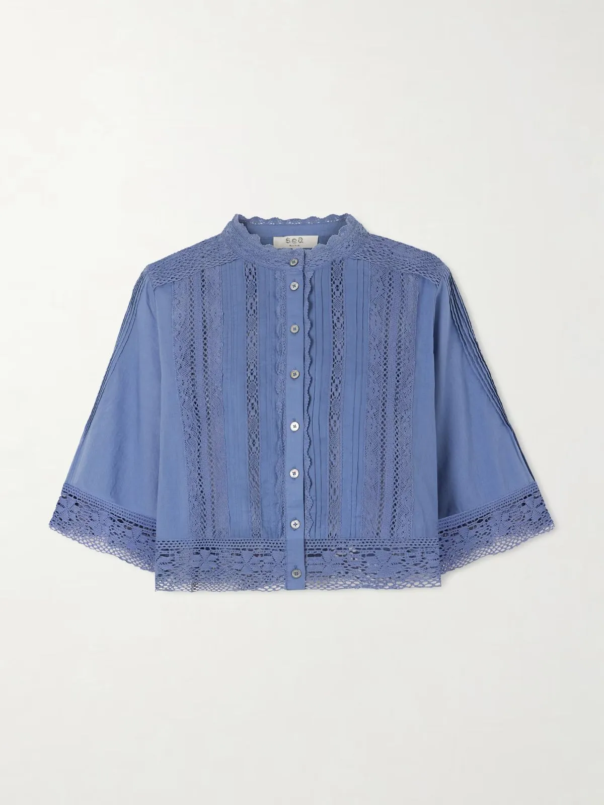 Pippa Embroidered Top - Blue sold by iris product image thumbnail 2