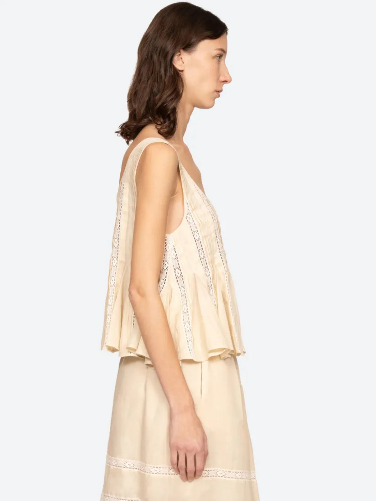 Pippa Embroidered Vest Top - Butter sold by iris product image thumbnail 5