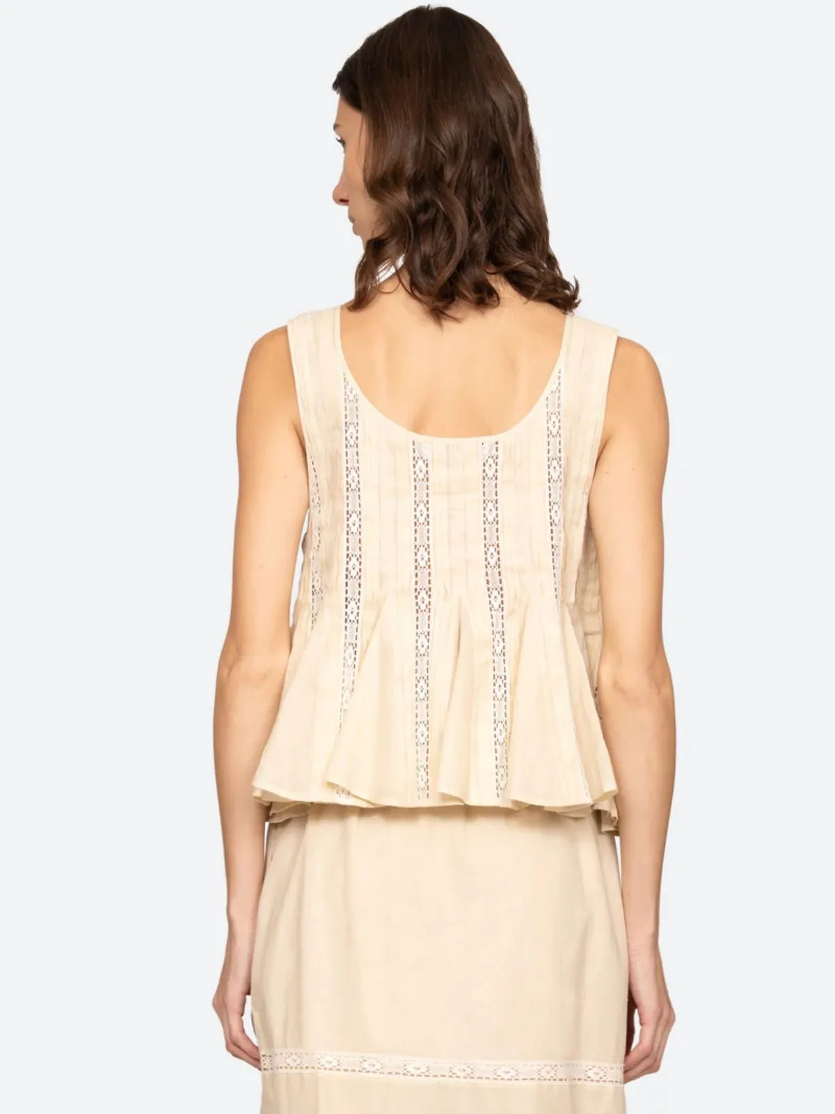 Pippa Embroidered Vest Top - Butter sold by iris product image thumbnail 3