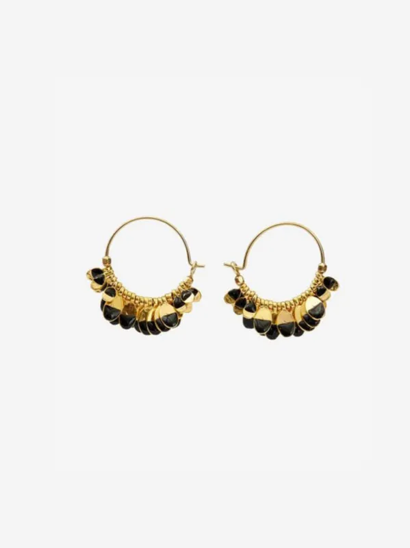 Casablanca Small Hoops - Black made by Isabel Marant