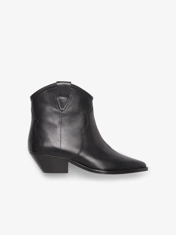 Dewina Leather Boots - Black made by Isabel Marant
