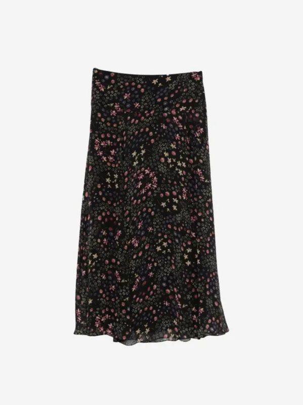 Fran Print Maxi Skirt - black & Ecru made by iris