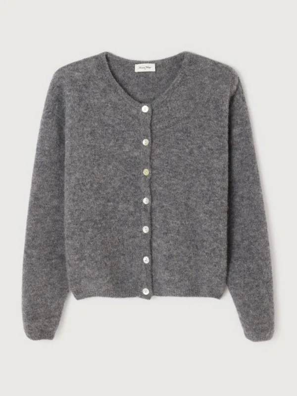 Vitow Alpaca Cardigan - Charcoal made by American Vintage