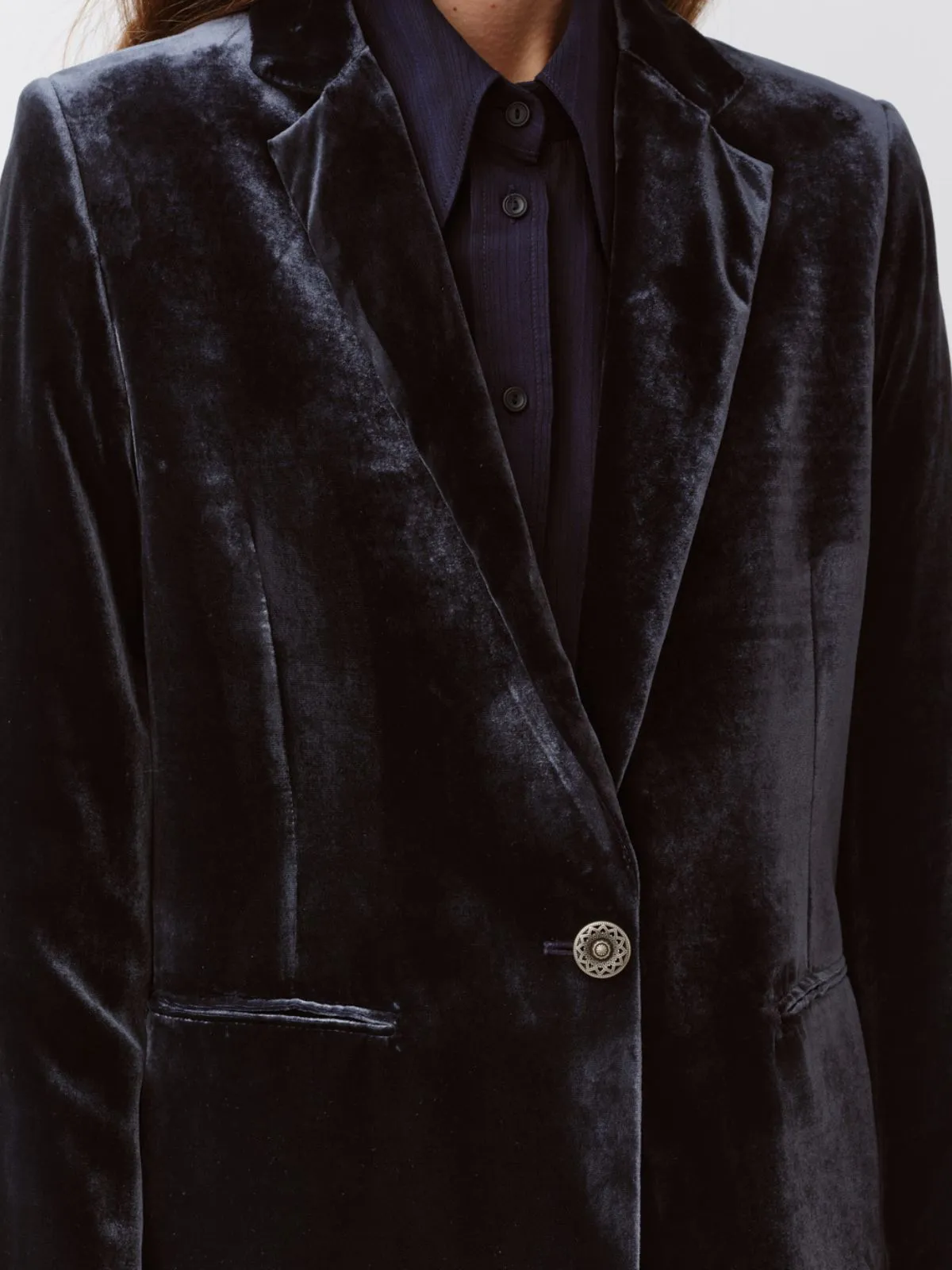 Vikelo Velvet Jacket - Navy sold by iris product image thumbnail 2