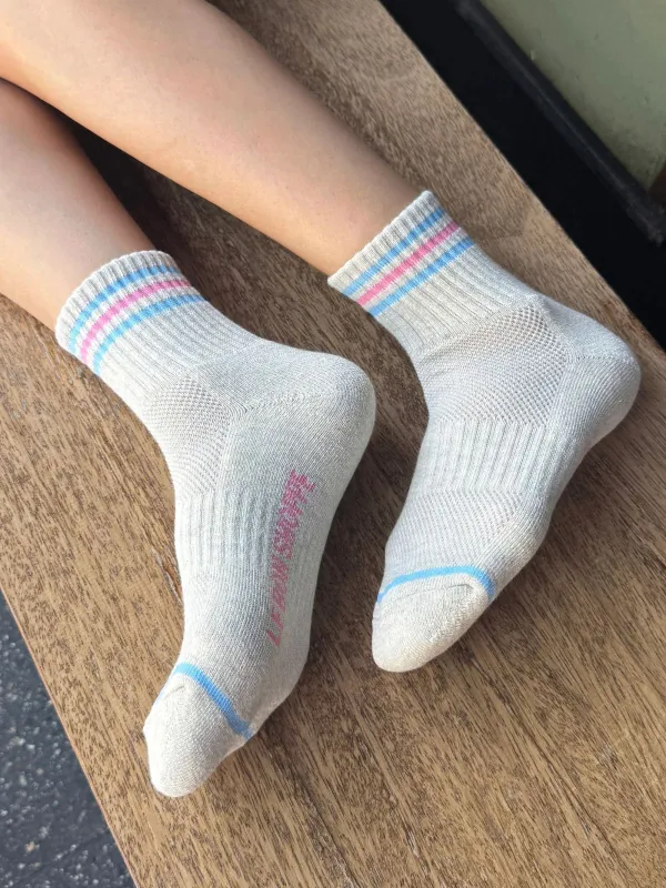Girlfriend Socks - Bright Grey made by Le Bon Shoppe