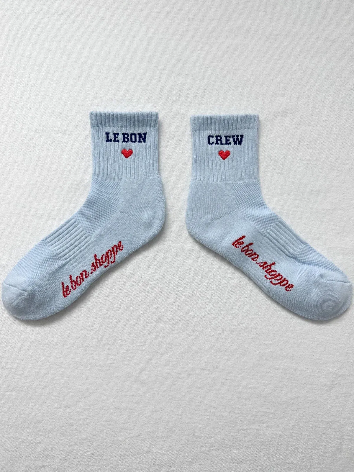 Embroidered Crew Socks - Sky Blue sold by iris product image thumbnail 5