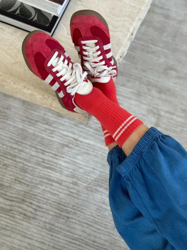 Boyfriend Socks - Coral made by Le Bon Shoppe