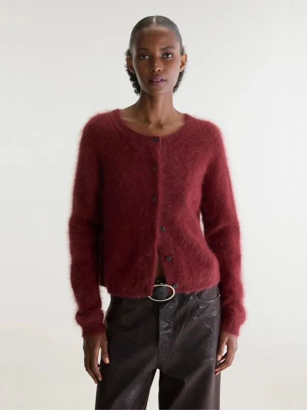 Datair Angora-Blend Cardigan - Grenat made by Bellerose