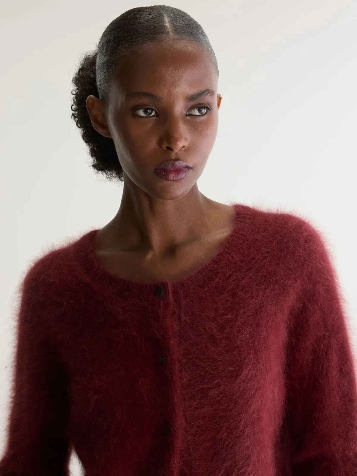Datair Angora-Blend Cardigan - Grenat sold by iris product image thumbnail 4