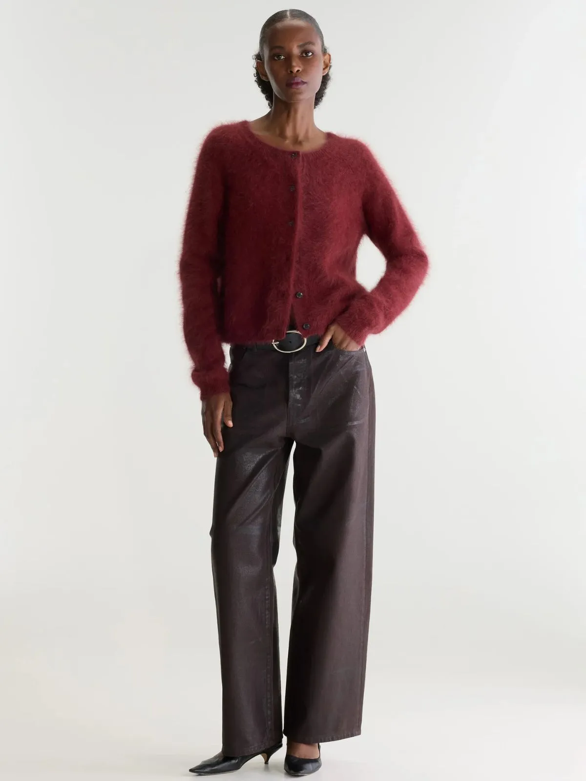 Datair Angora-Blend Cardigan - Grenat sold by iris product image thumbnail 2