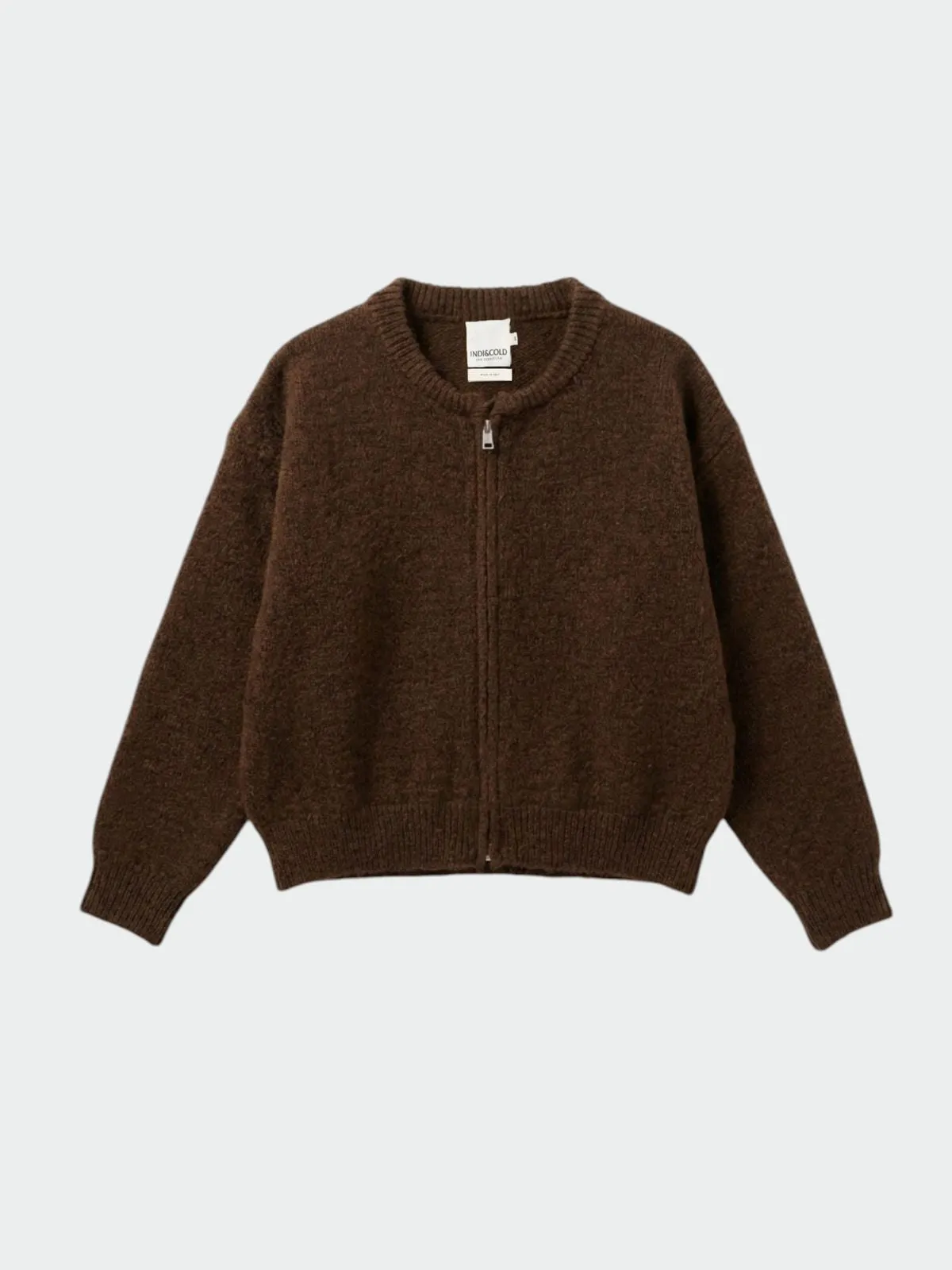 Zip Cardigan - Chocolate sold by iris product image thumbnail 2