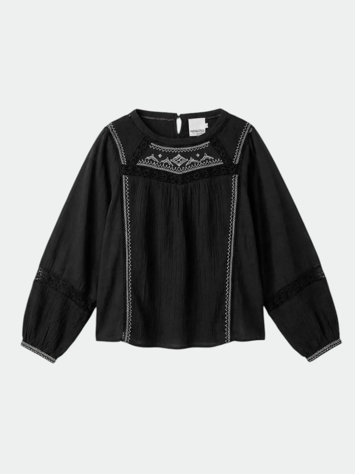 Embroidered Blouse - Charcoal sold by iris product image thumbnail 2
