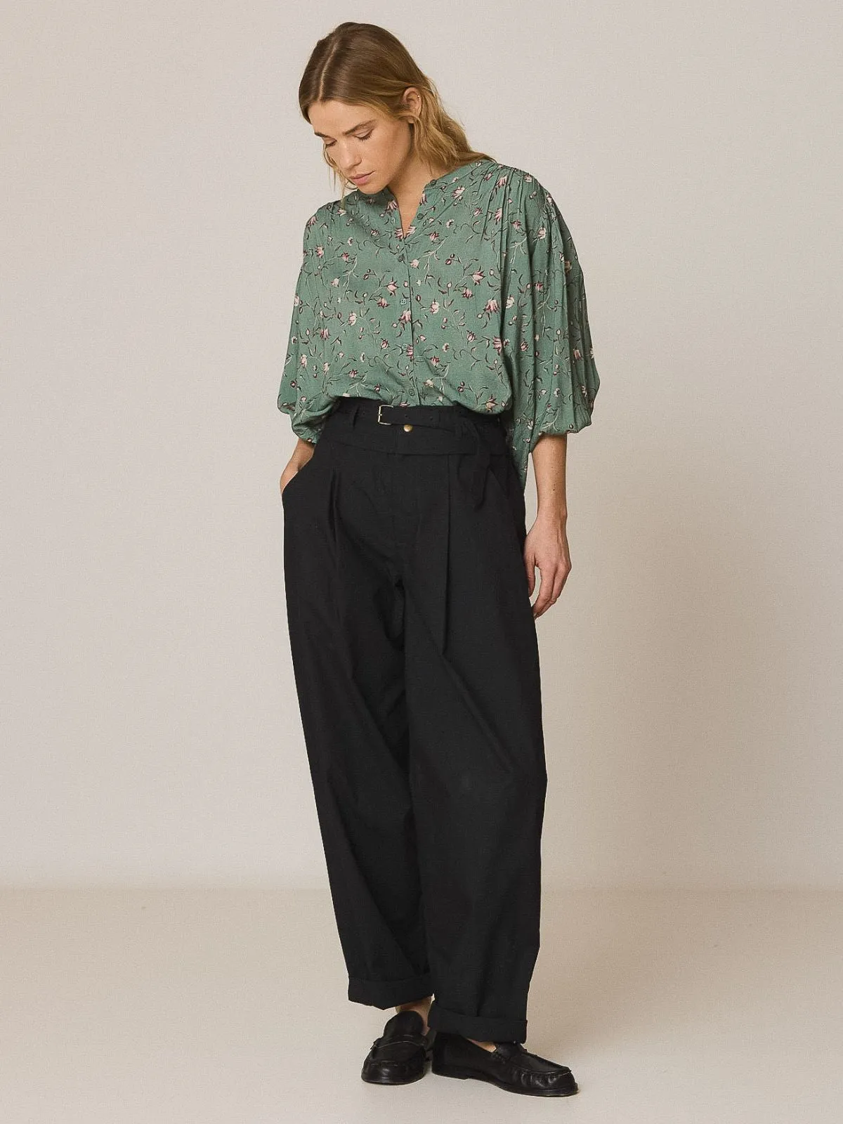 Floral Print Shirt - Sage sold by iris