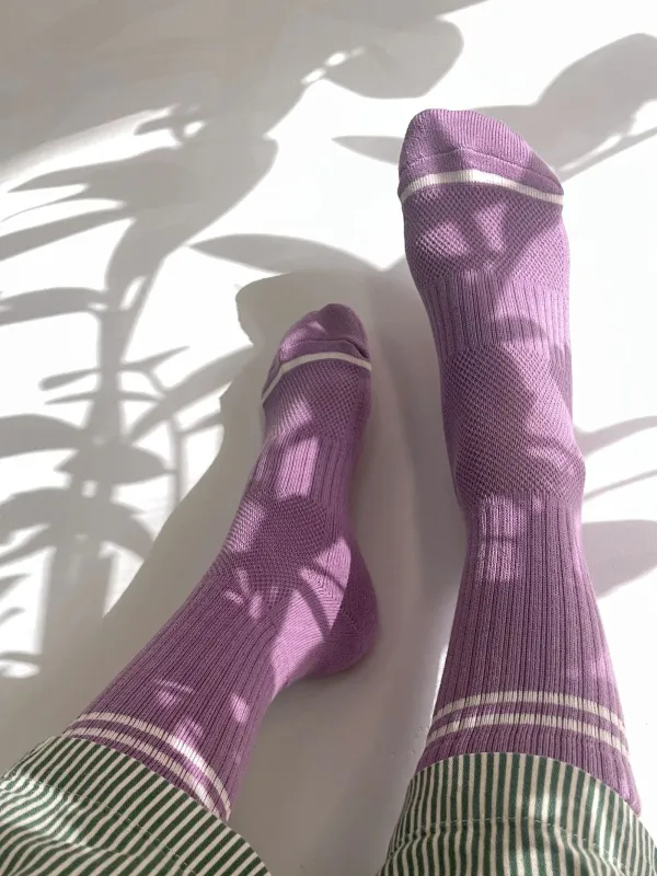 Boyfriend Socks - Lilac made by Le Bon Shoppe