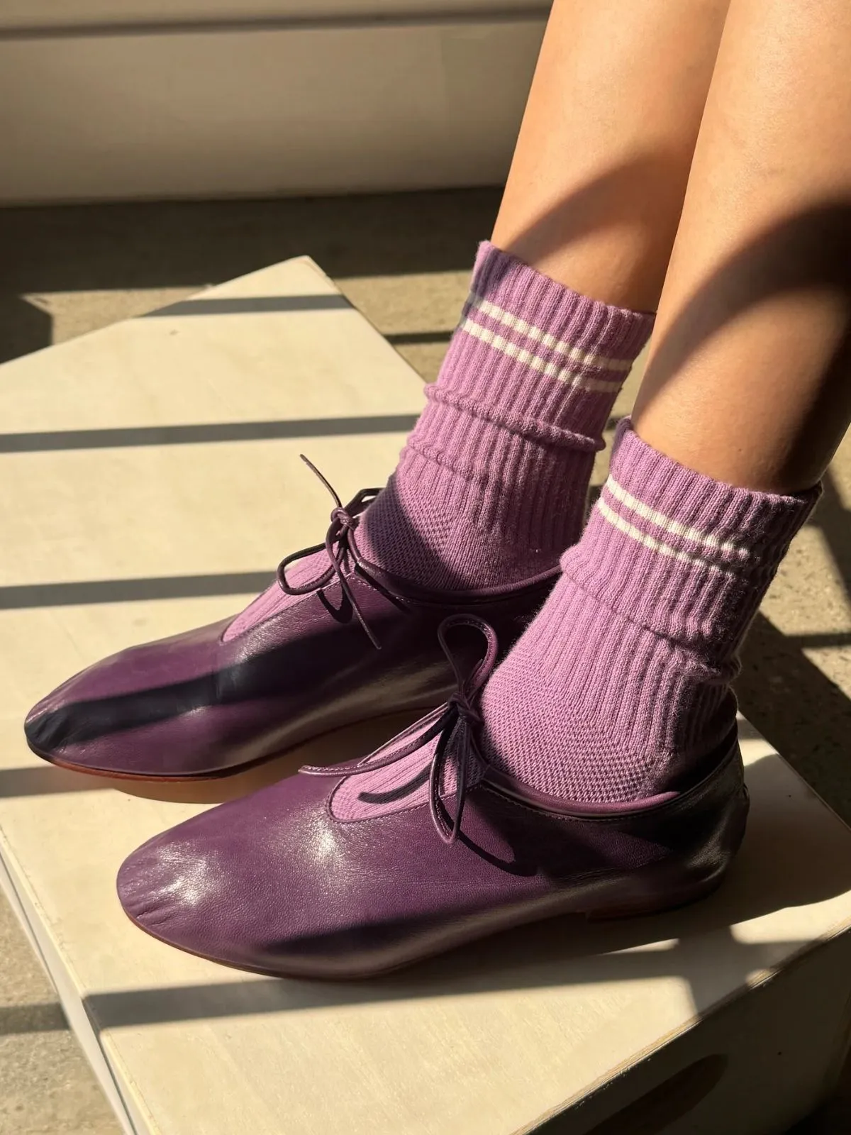 Boyfriend Socks - Lilac sold by iris product image thumbnail 3