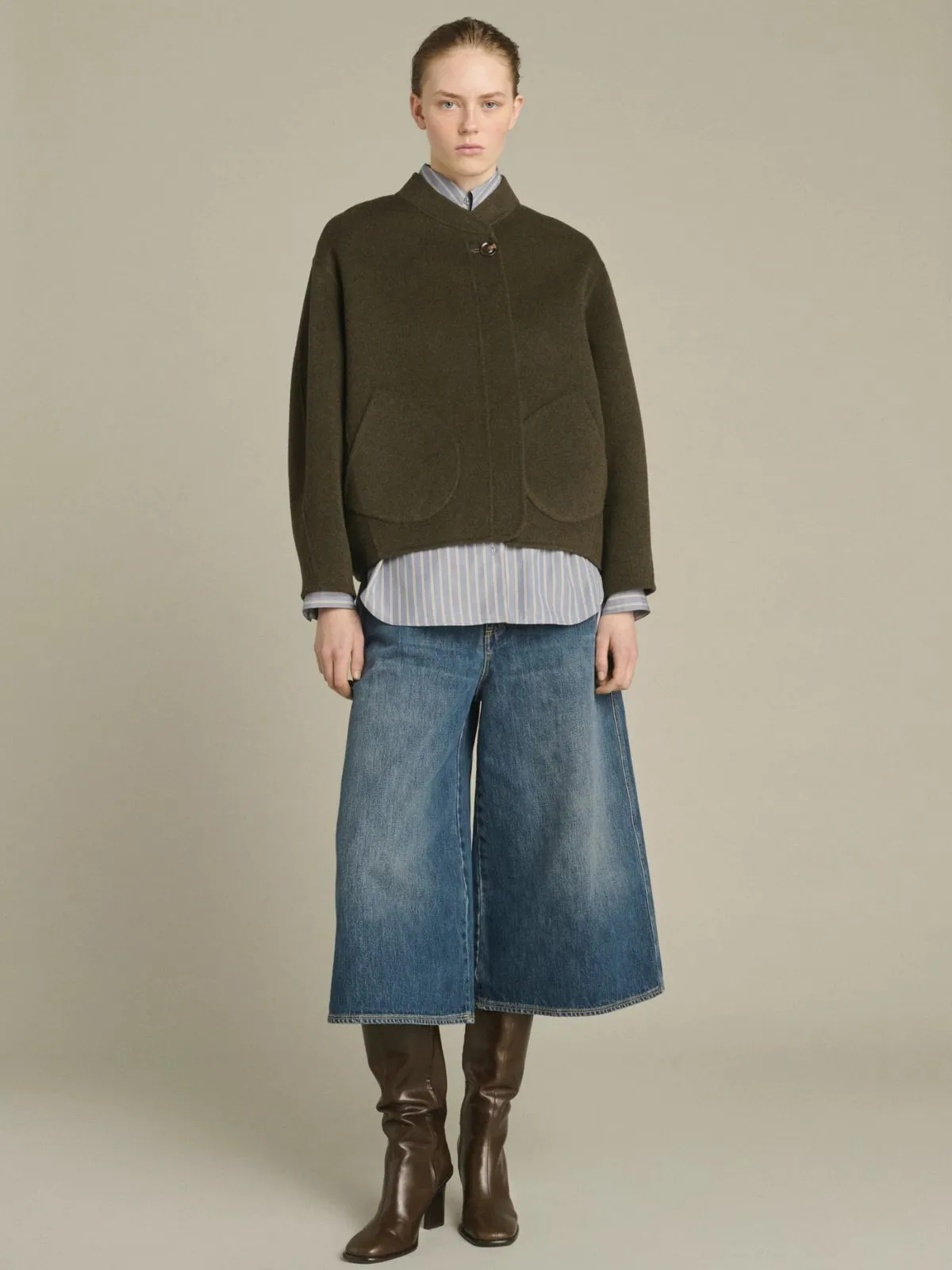 Windsor Wool Bomber - Khaki sold by iris product image thumbnail 2