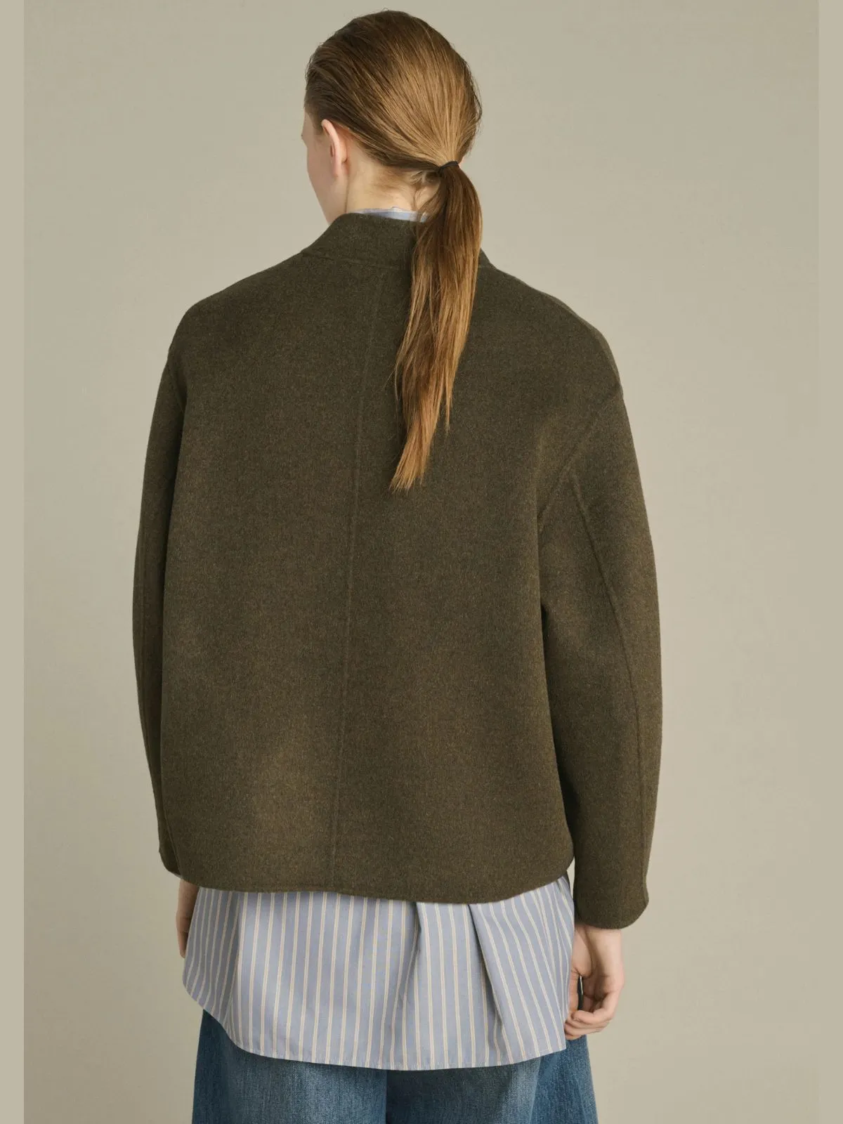 Windsor Wool Bomber - Khaki sold by iris product image thumbnail 3