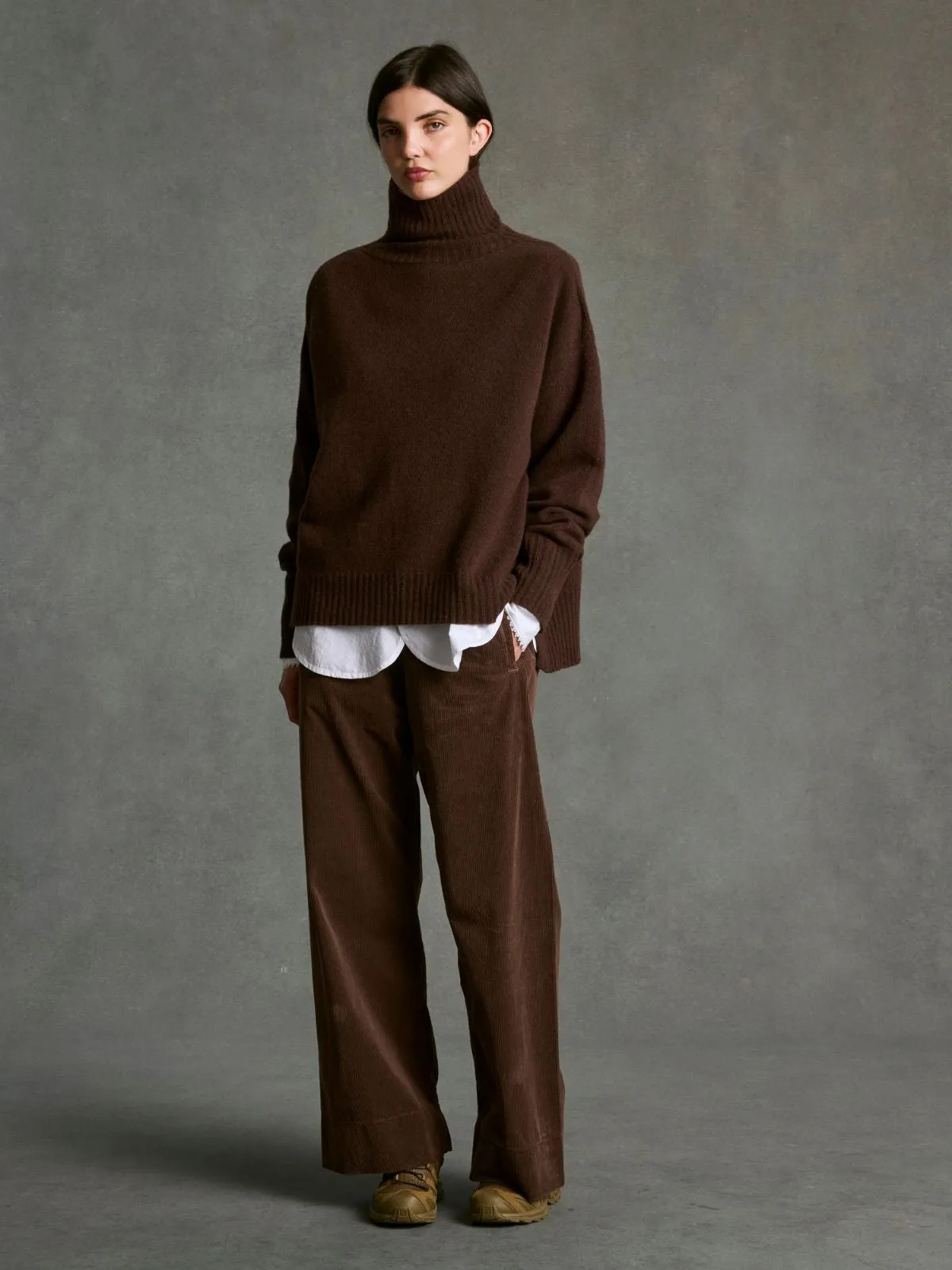 Sela Roll Neck Jumper - Chocolate sold by iris product image thumbnail 3