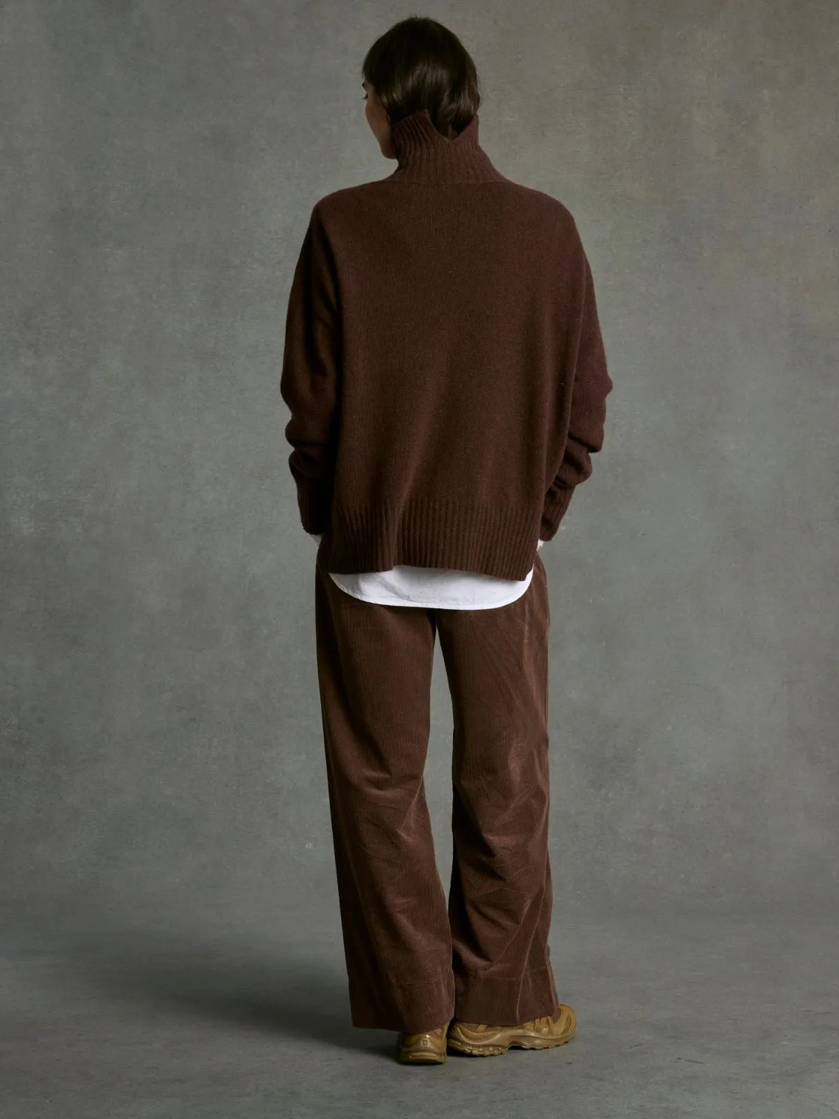 Sela Roll Neck Jumper - Chocolate sold by iris product image thumbnail 5