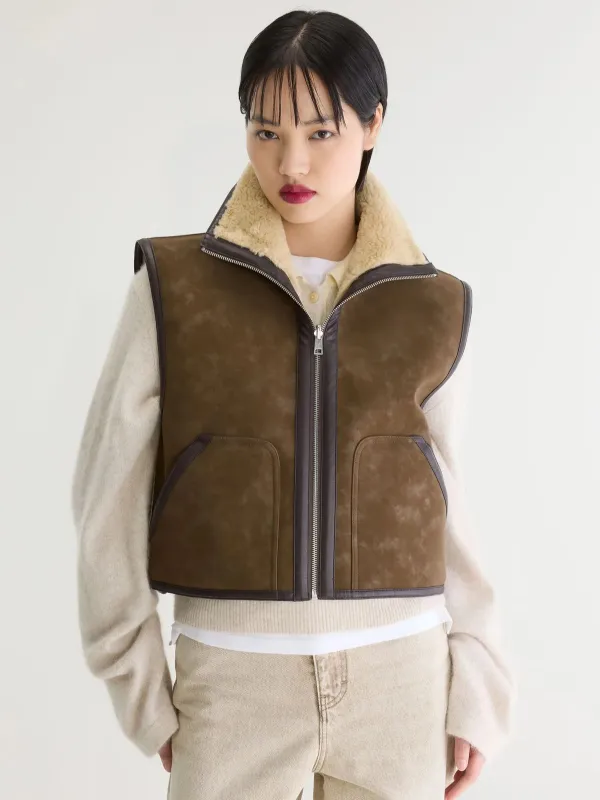 Jonson Reversible Jacket - Cream & Brown made by Bellerose