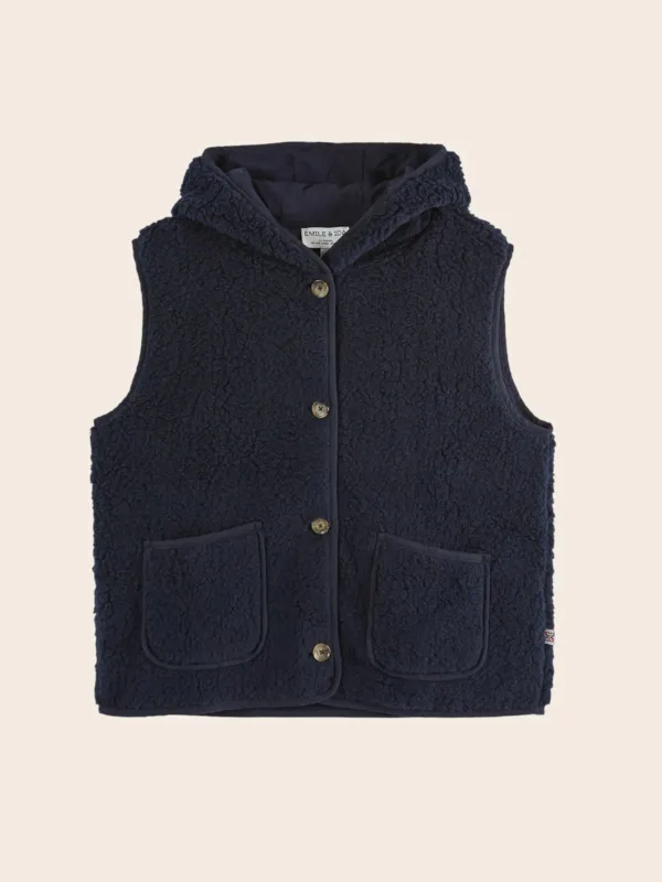 Eclat Hooded Vest - Midnight made by iris