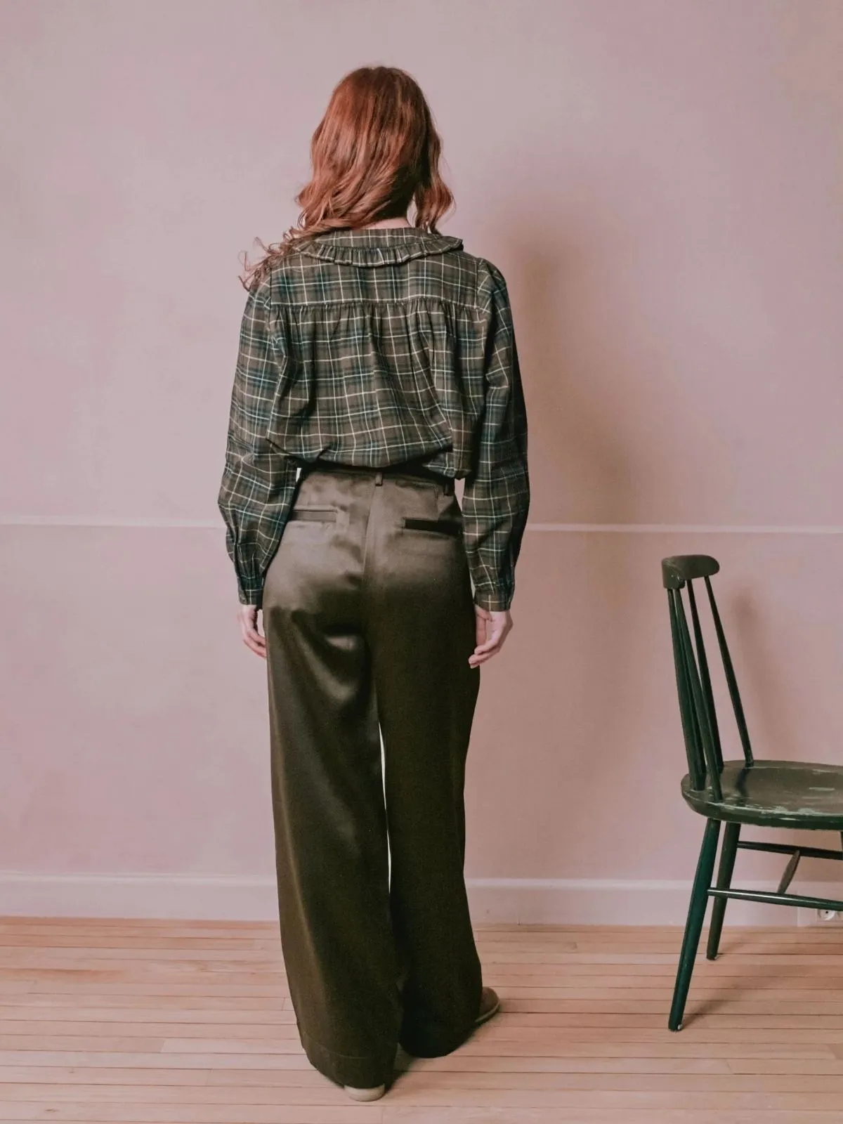 Eboto Collar Blouse - Brown sold by iris product image thumbnail 5