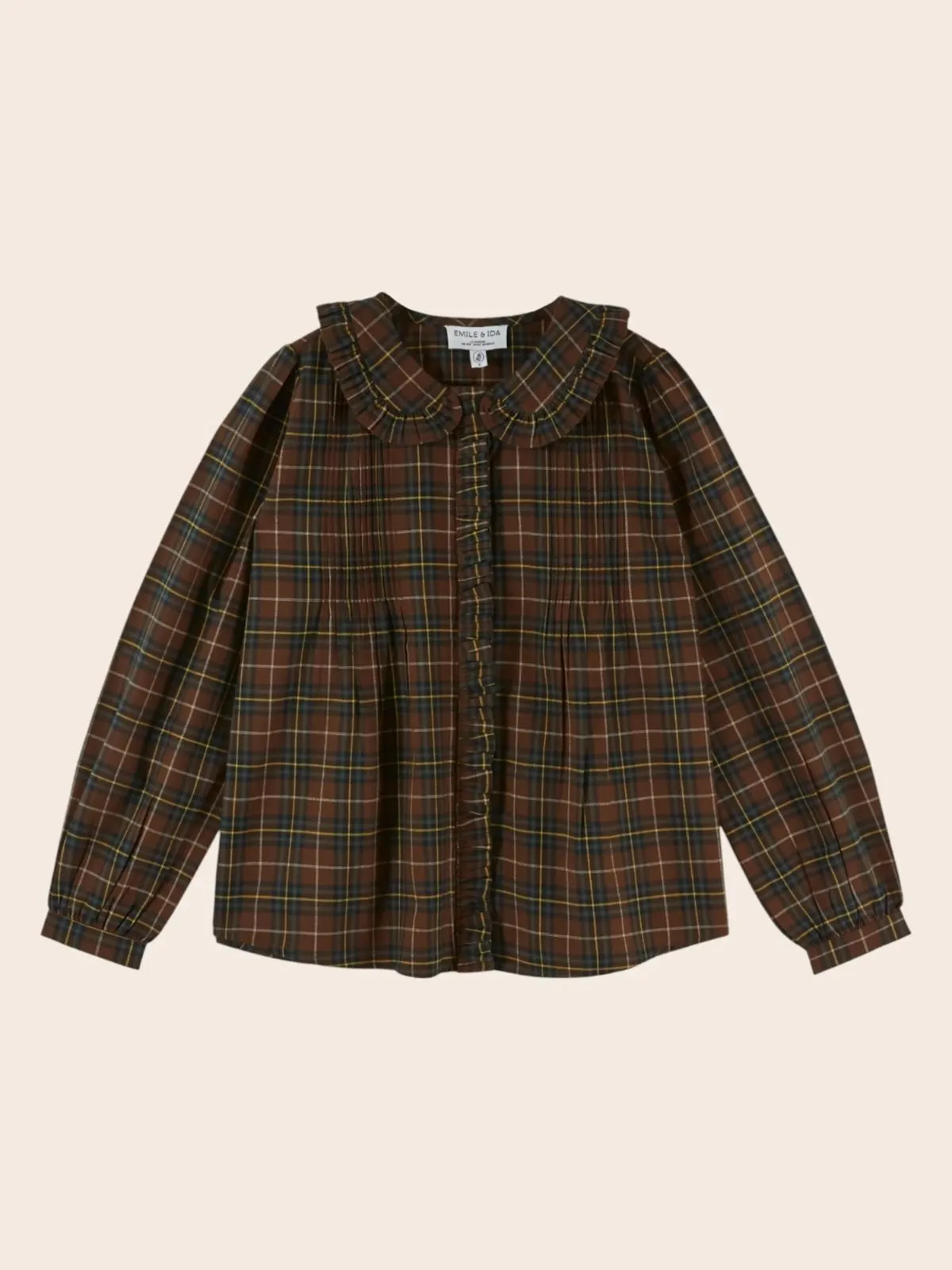 Eboto Collar Blouse - Brown sold by iris product image thumbnail 3