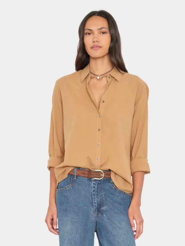 Bowie Poplin Shirt - Tobacco made by XiRENA