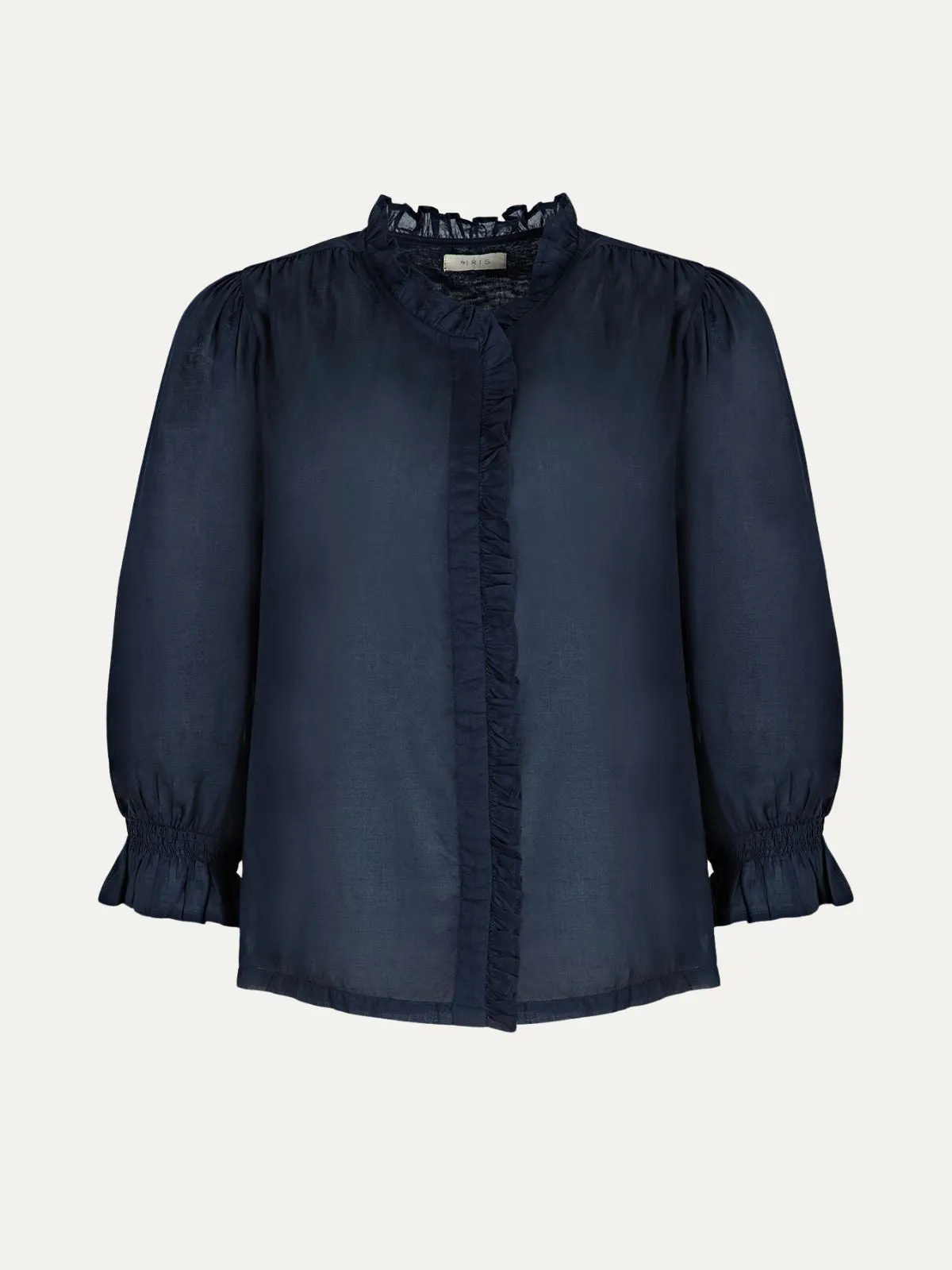 Frankie Voile Ruffle Blouse - Navy sold by iris