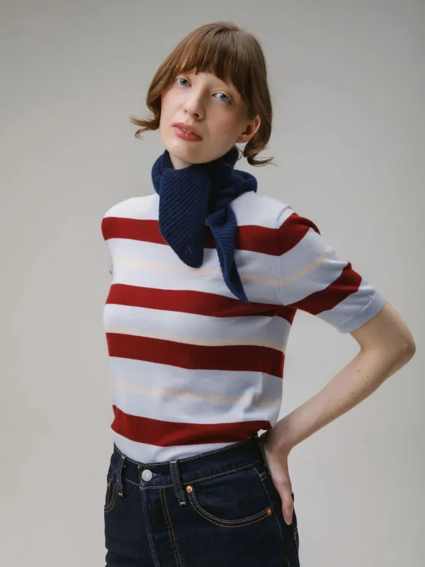 Knitted Cashmere Neck Tie - Cosmos made by iris