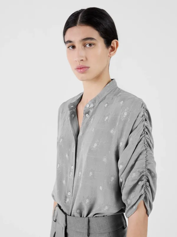 Carla Print Shirt - Silver made by MASSCOB