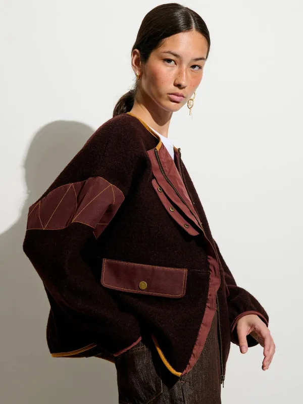 Cold Night  Jacket - Burgundy made by Sessun