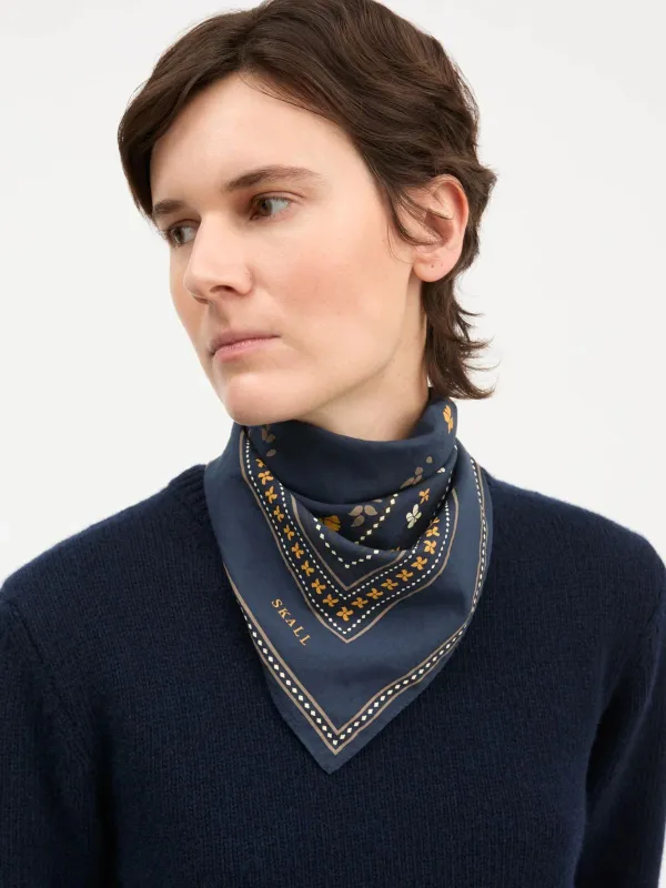 Floral Scarf - Navy made by Skall Studio