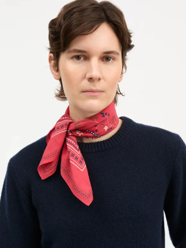 Floral Scarf - Red made by Skall Studio