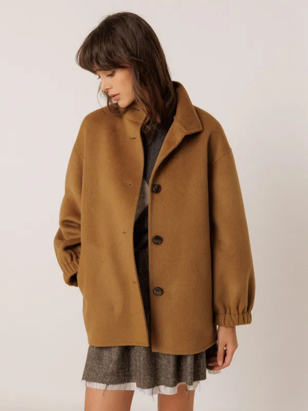 Wool Bomber Jacket - Camel made by Indi & Cold