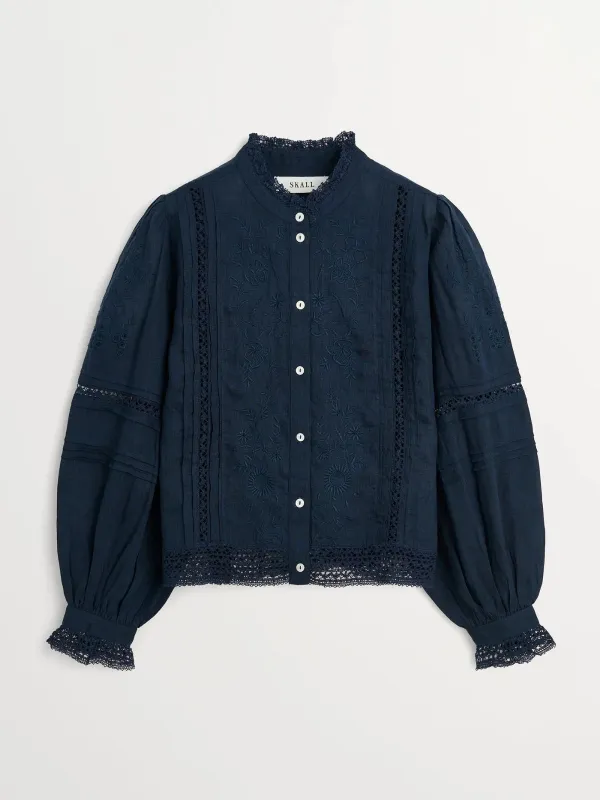 Velina Shirt - Navy made by Skall Studio