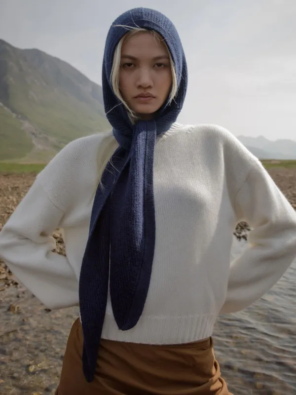 Knitted Bonnet & Neck Tie - Cosmos made by iris
